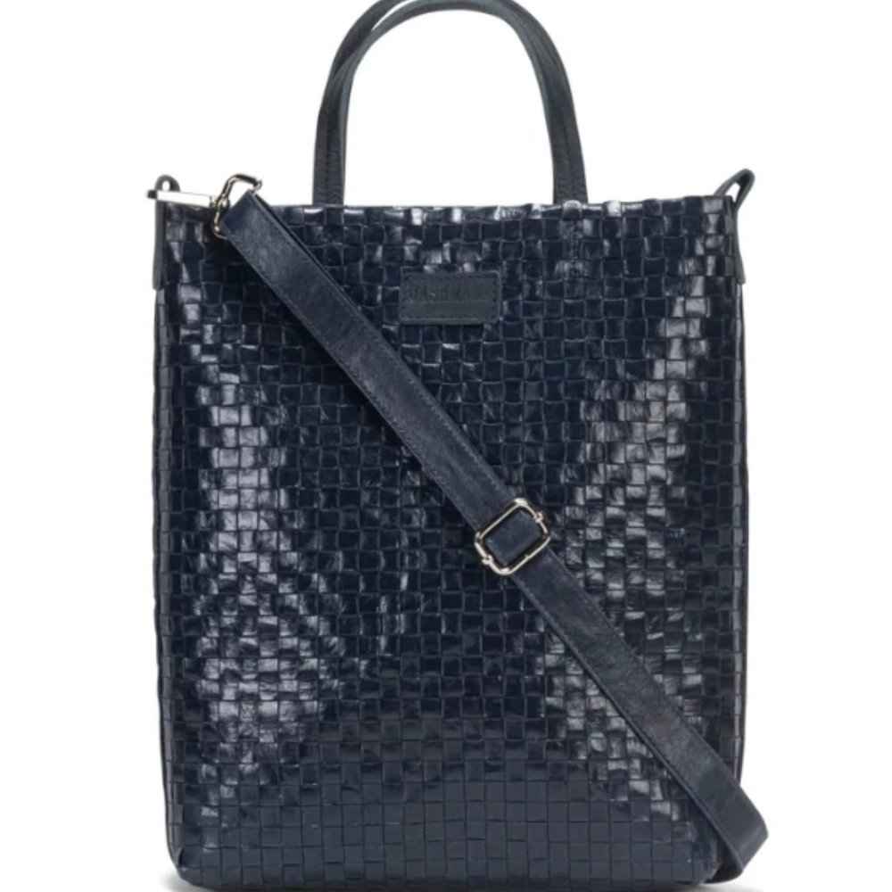 Uashmama Woven Crossbody Otti Bag - Navy, Handmade in Italy, Sustainable Fashi…